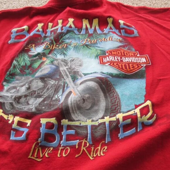 Red Harley Davidson Short Sleeved Shirt - Picture 4 of 4